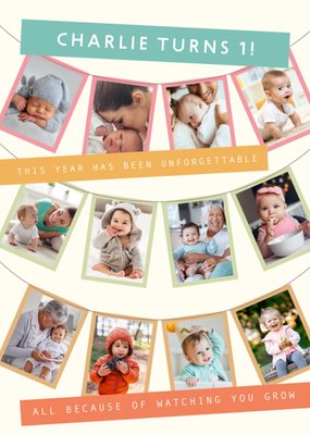 This Year Has Been Unforgettable Photo Upload 1st Birthday Card