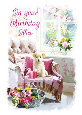 Cute Puppy Happy Birthday Card