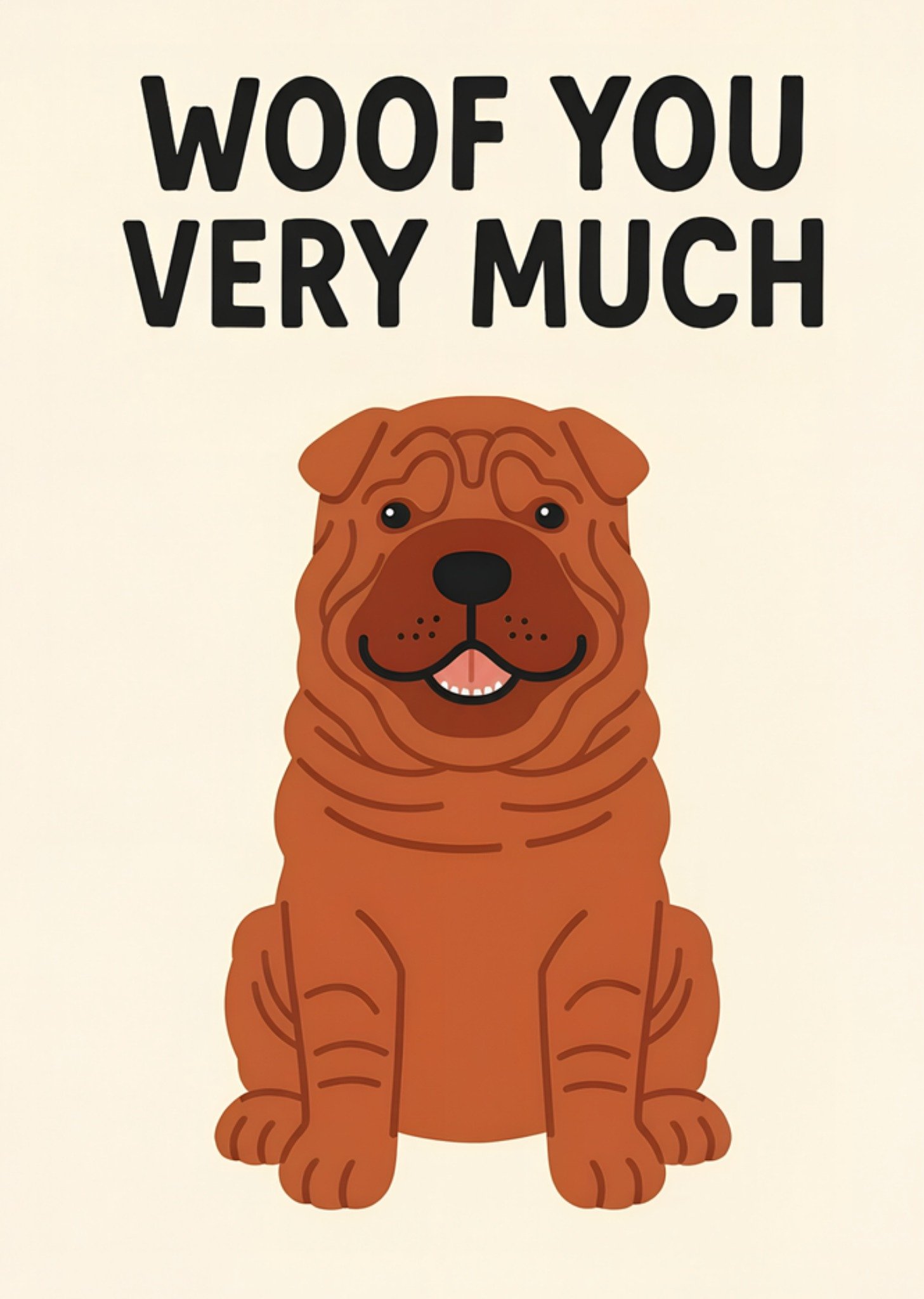 Moonpig Woof You Very Much Dog Thank You Card