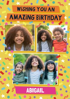 Wishing You An Amazing Birthday Photo Upload Card