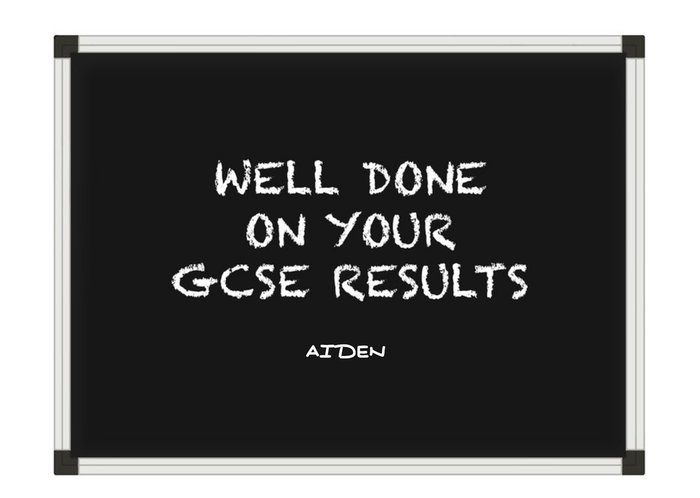 Chalkboard GCSE Results Congratulations Card