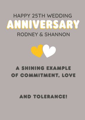 Humorous Ttypographic Editable Anniversary Card