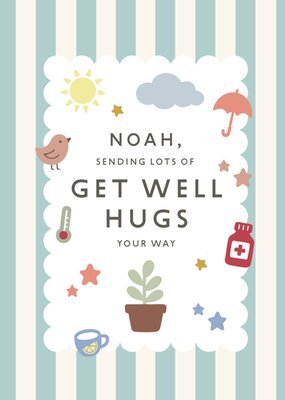 Sending Lots Of Get Well Hugs Your Way Card