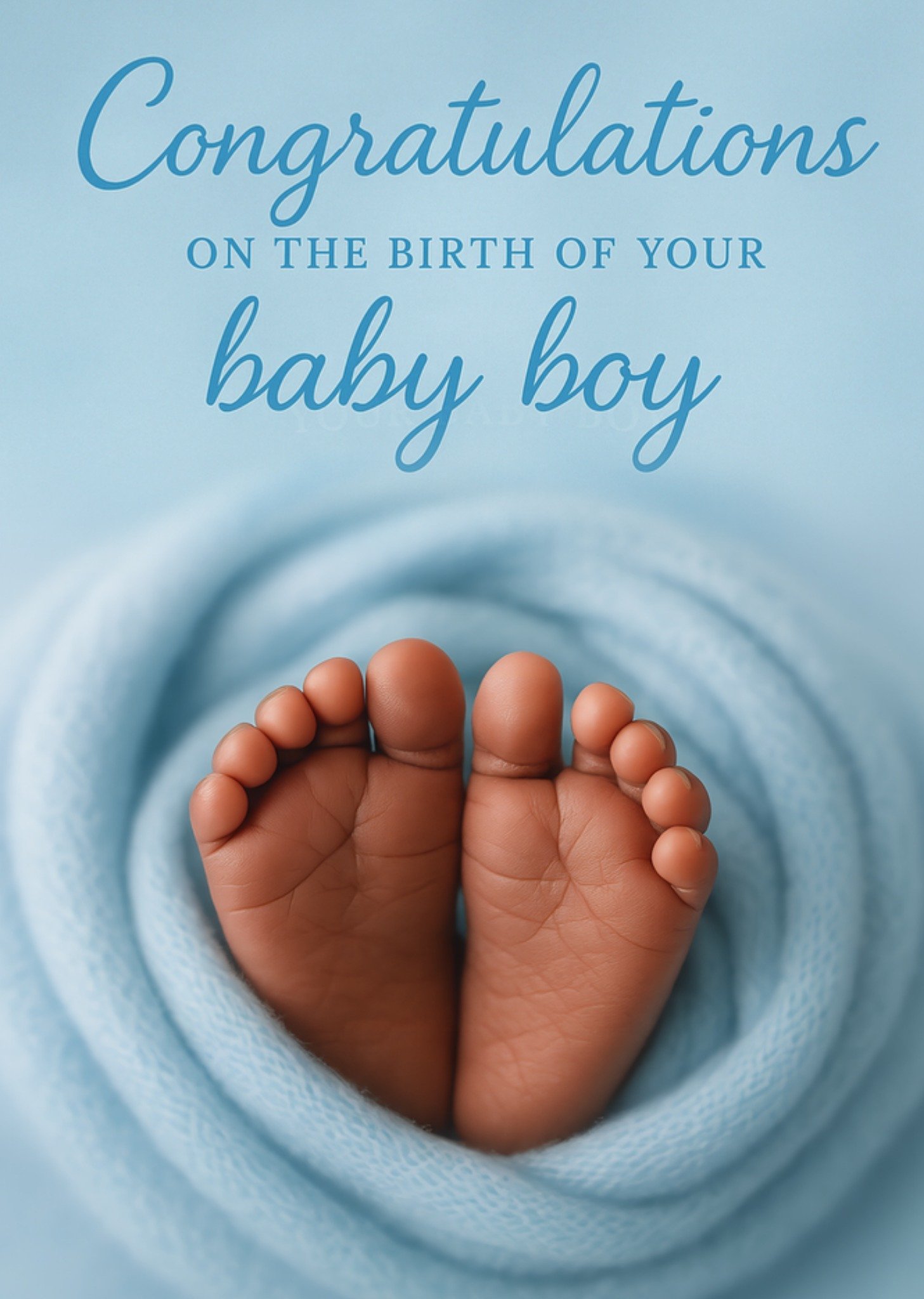 Moonpig Congratulations On The Birth Of Your Baby Boy Card