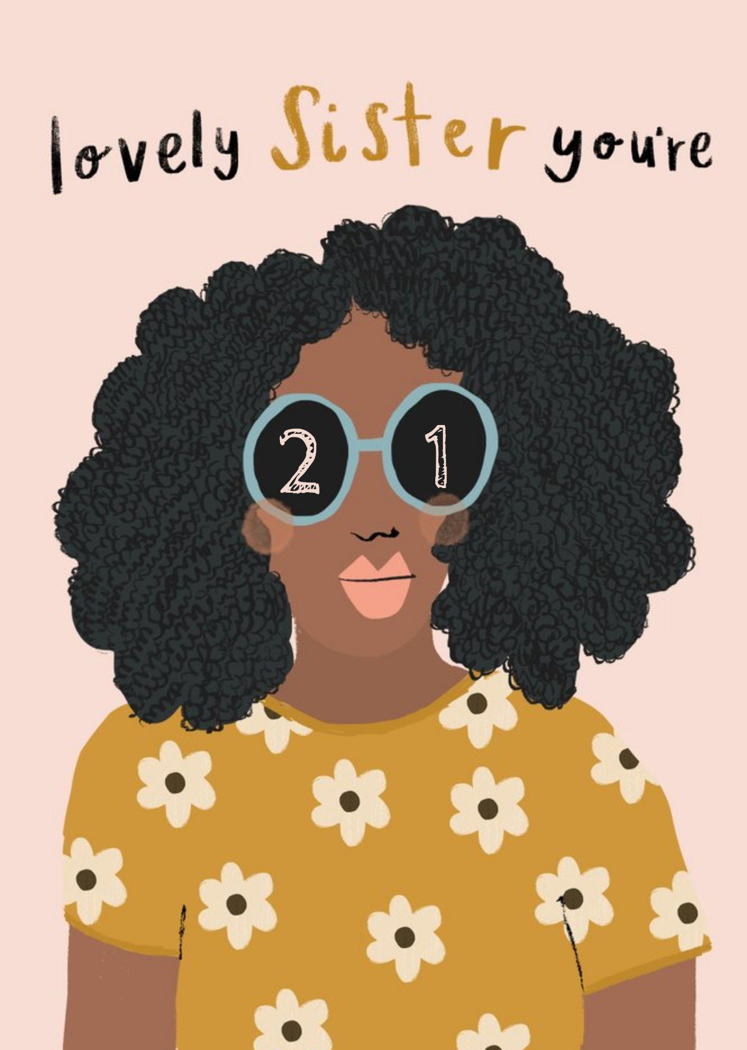 Moonpig Illustrated Character Modern 21st Birthday Card