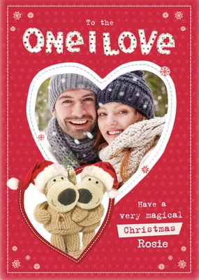 Boofle One I Love Photo Upload Christmas Postcard