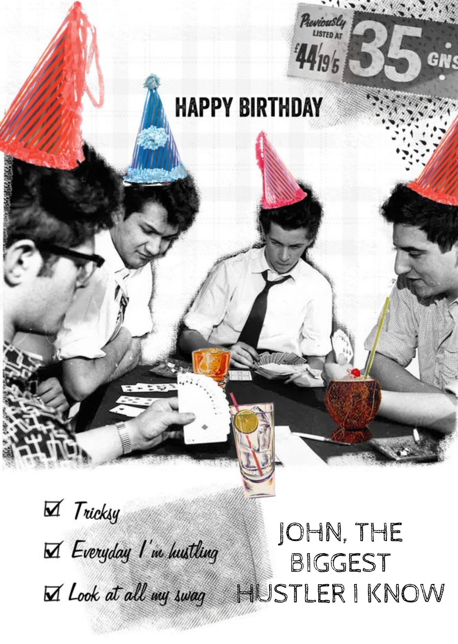 Moonpig The Biggest Hustler Personalised Happy Birthday Card