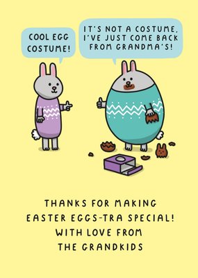 Cool Egg Costume Easter Card