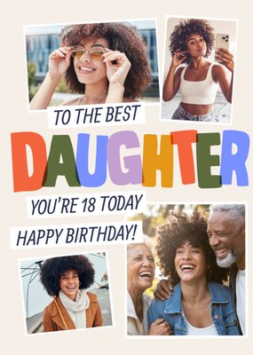 The Best Daughter 18th Birthday Photo Upload Card