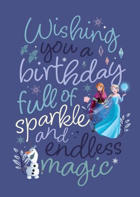 Frozen Wishing You A Birthday Full Of Sparkle And Endless Magic Illustrated Card