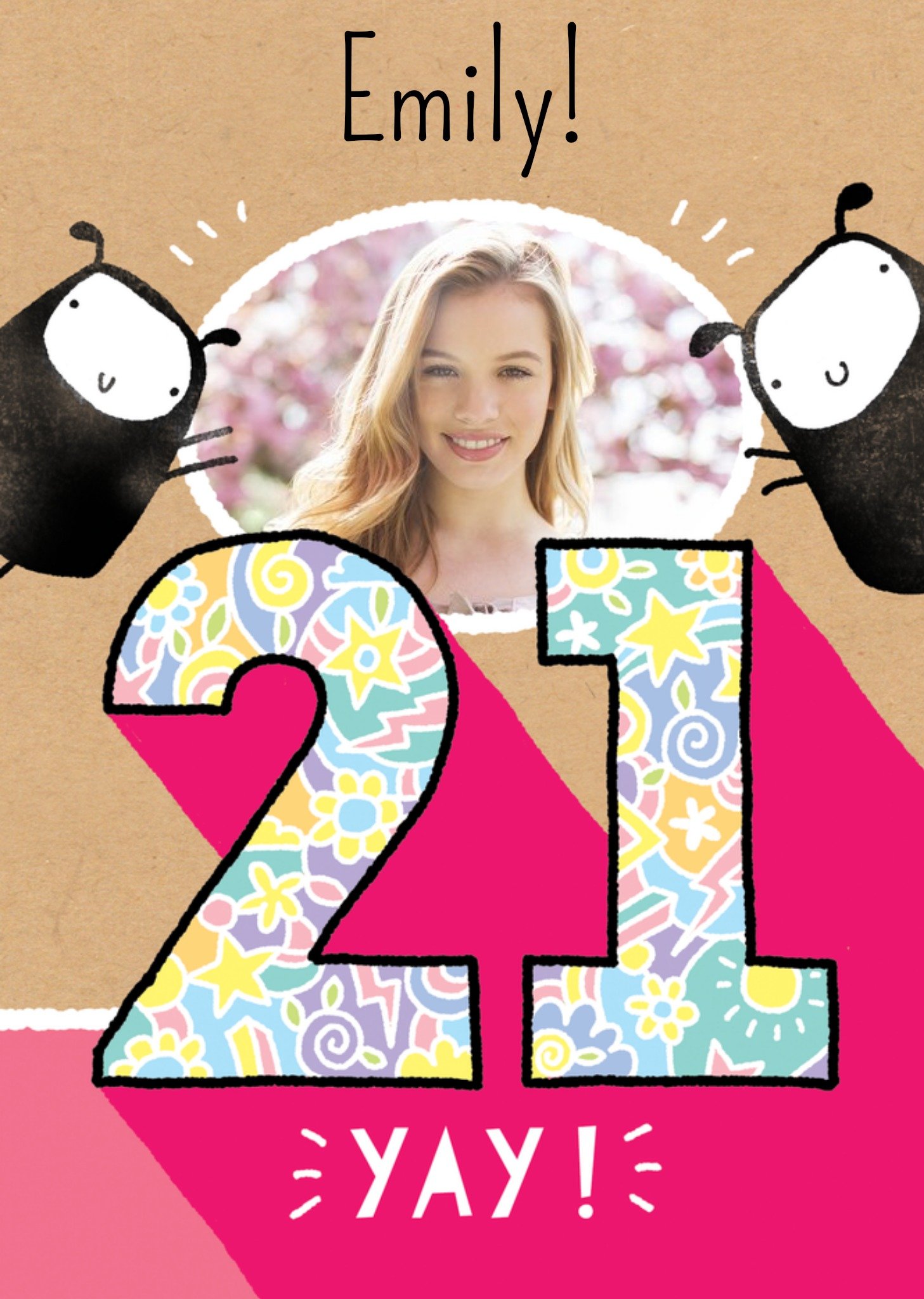 Moonpig Deeply Sheeply 21st Birthday Photo Upload Card