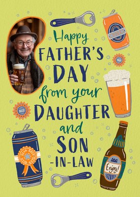 From Your Daughter And Son In Law Photo Upload Father's Day Card