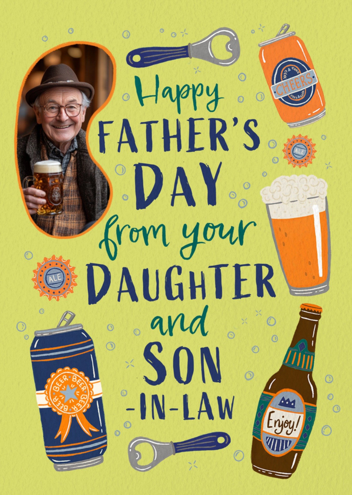 Moonpig From Your Daughter And Son In Law Photo Upload Father's Day Card