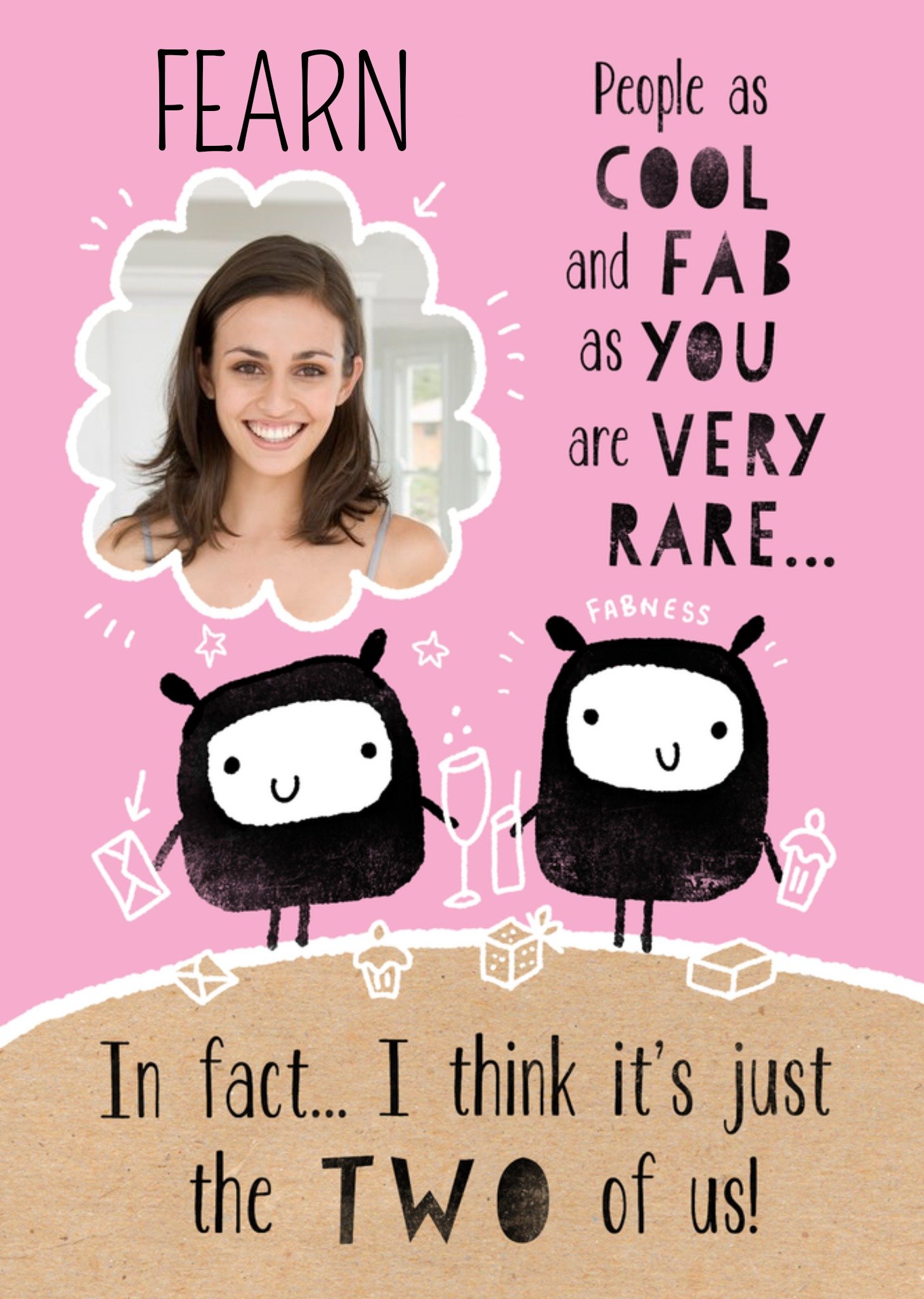 Moonpig Cool Fab And Rare Personalised Photo Upload Happy Birthday Card