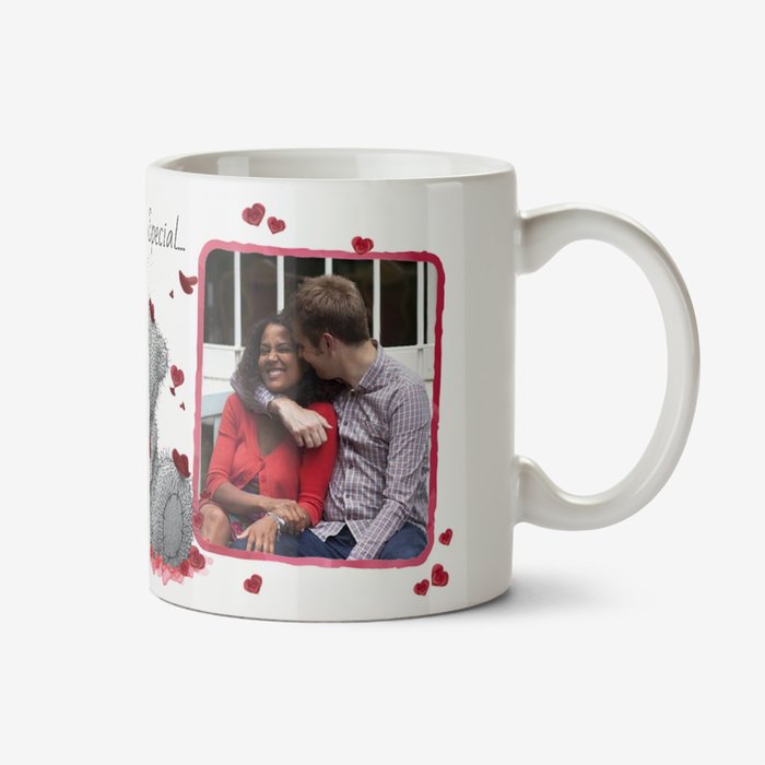 Valentines Day Tatty Teddy Heart Shaped Rose Photo Upload Mug