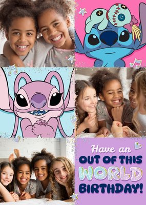 Disney Lilo And Stitch Out Of This World Photo Upload Birthday Card