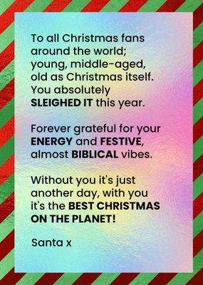 You Absolutely Sleighed It Christmas Card