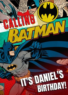 Dc Comics Calling Batman Personalised Birthday Card