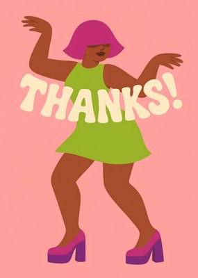 Thanks Illustrated Dancer Card