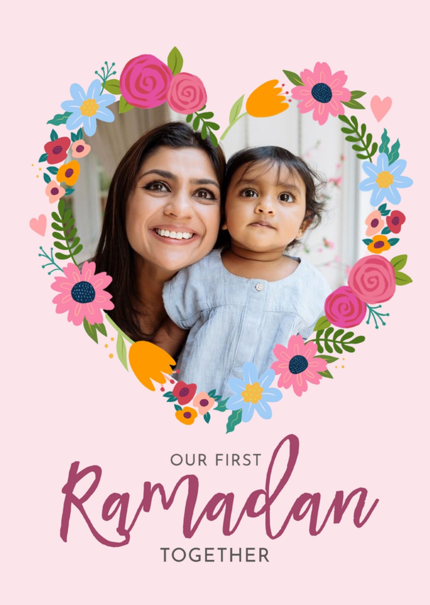 Moonpig Our First Ramadan Photo Upload Floral Card