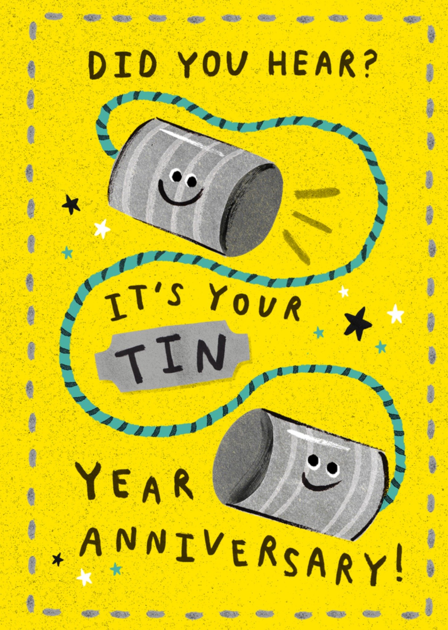 Moonpig ItÃ¢â¬â¢S Your Tin Year Anniversary Card