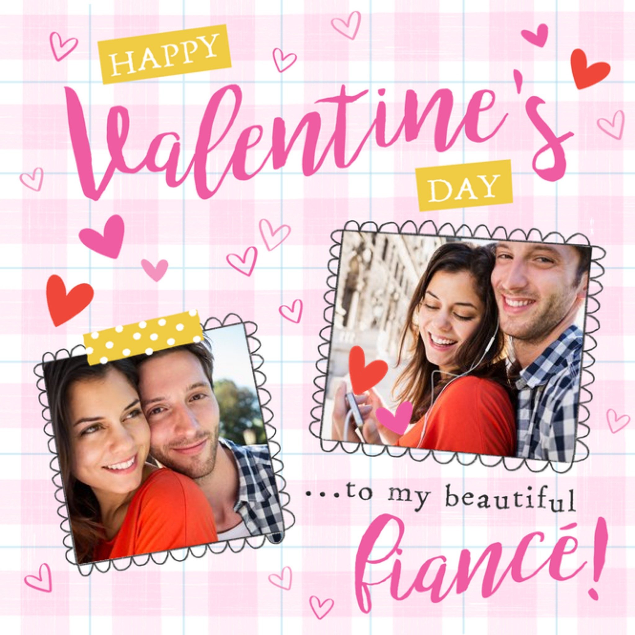 Moonpig Damien Barlow Cute Photo Upload To My Beautiful Fiance Valentine's Day Card