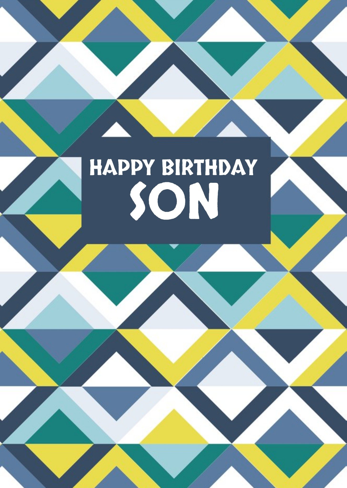 Moonpig Son Geometric Birthday Card
