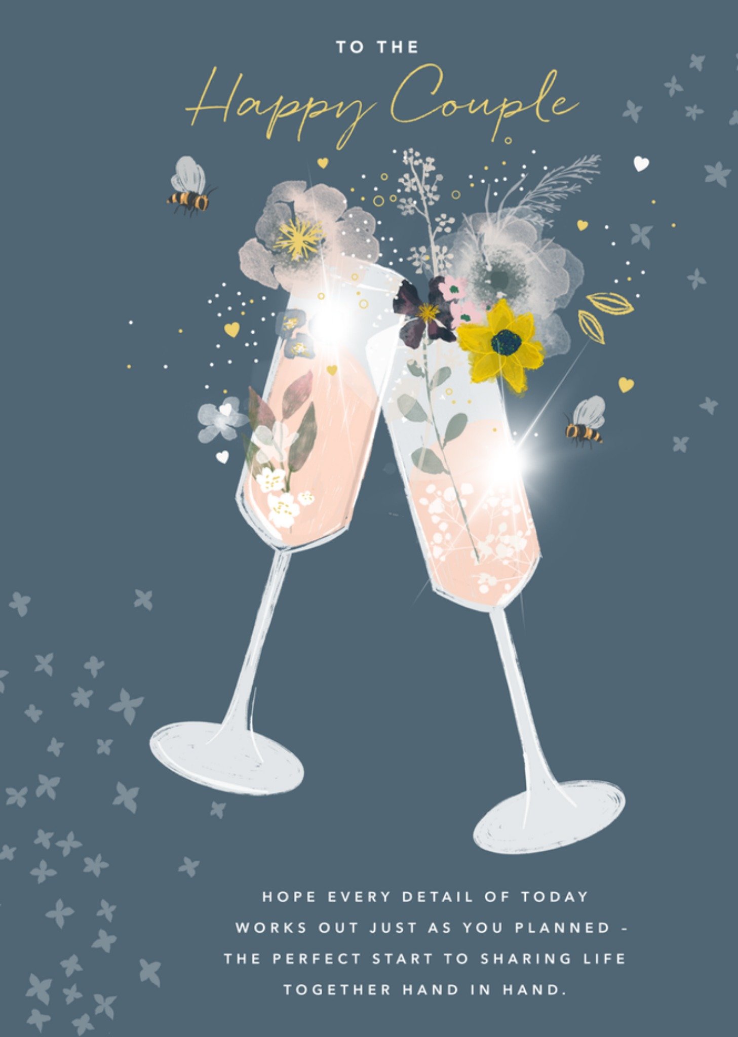 Moonpig To The Happy Couple Illustrated Wedding Card