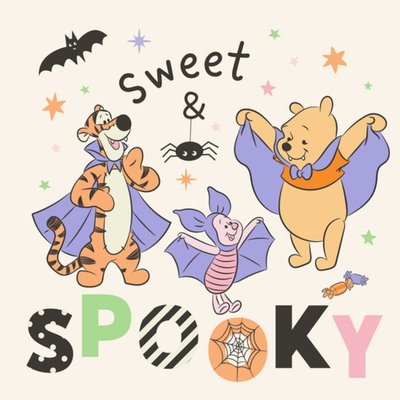 Winnie The Pooh Tigger And Piglet Sweet And Spooky Greetings Card
