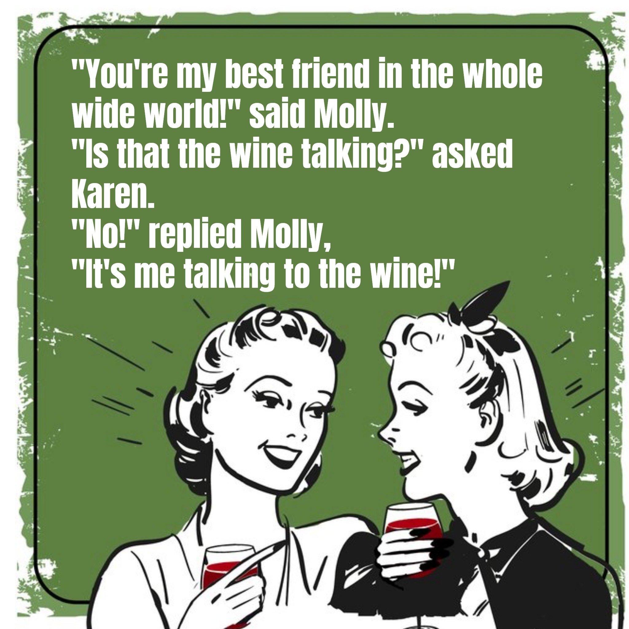 Moonpig Talking To The Wine Personalised Happy Birthday Card