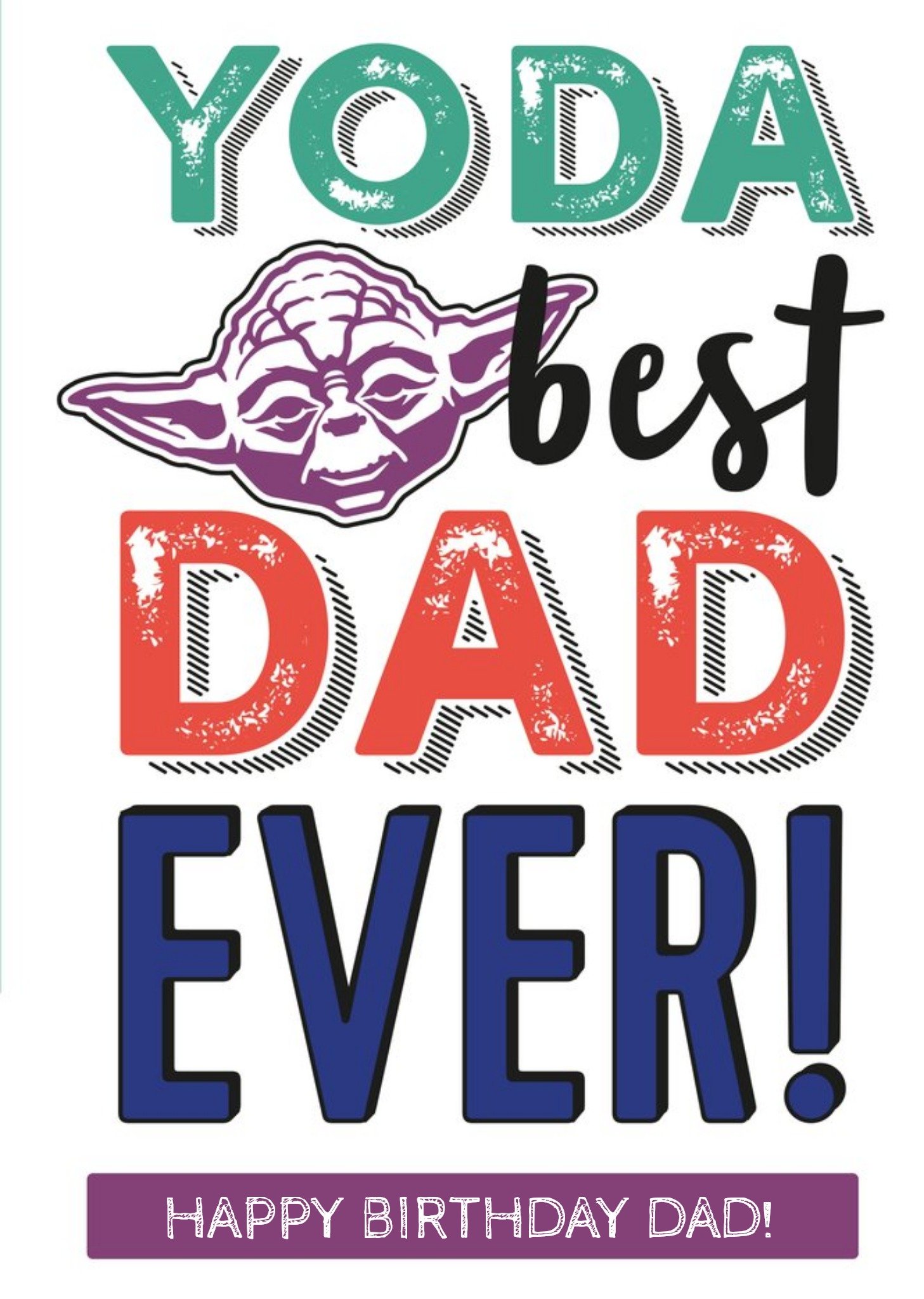 Disney Dad Birthday Card - Star Wars - Yoda