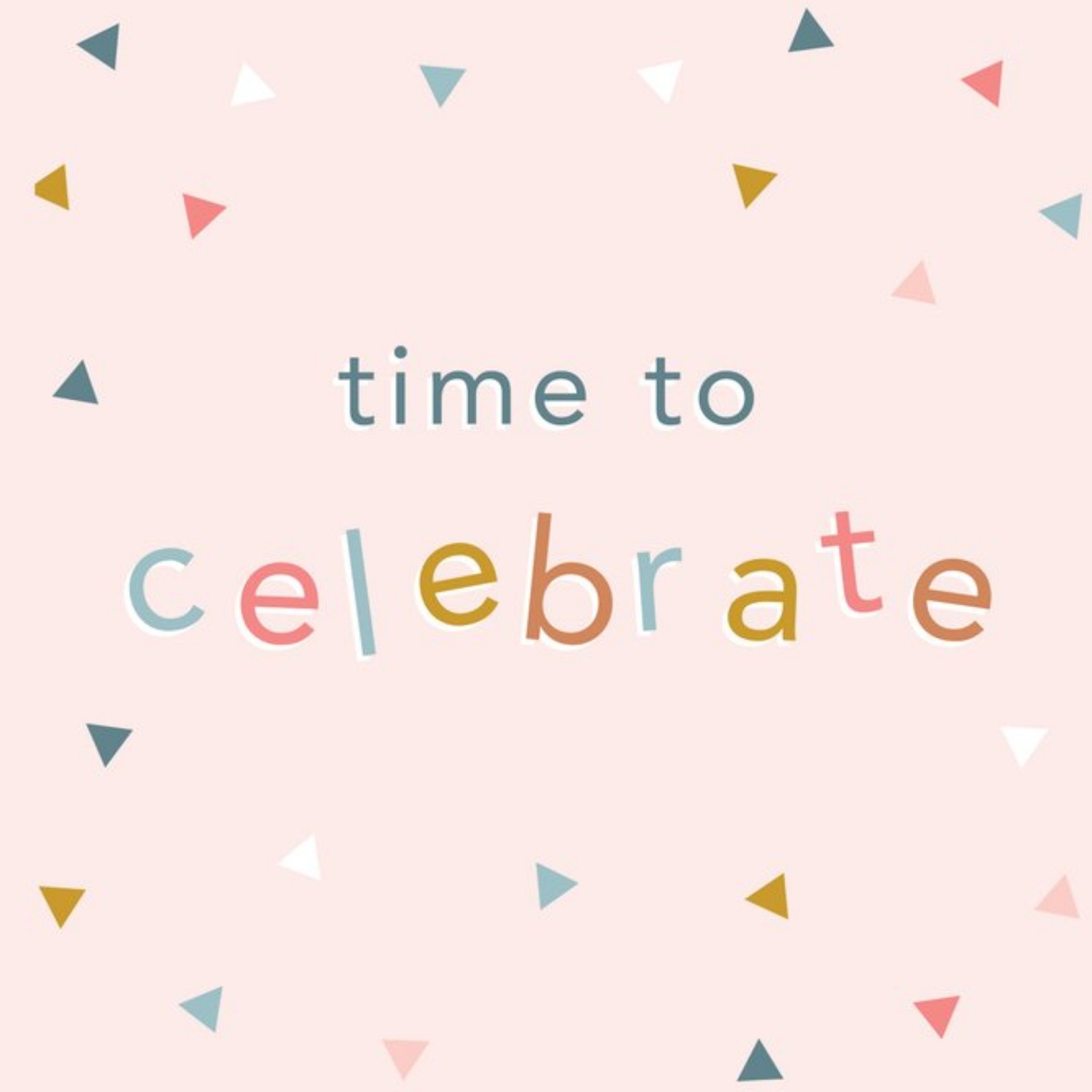 Moonpig Colourful Typography Surrounded By Confetti On A Pink Background Congratulations Card