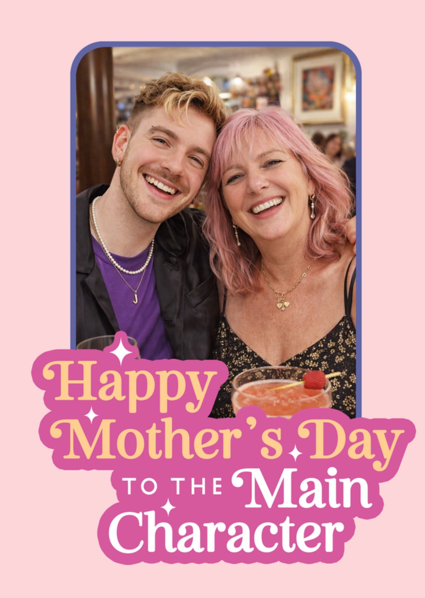 Moonpig Happy MotherâS Day To The Main Character Typography Photo Upload Card