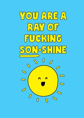 Scribbler You Are A Ray Of F**king Son Shine Card