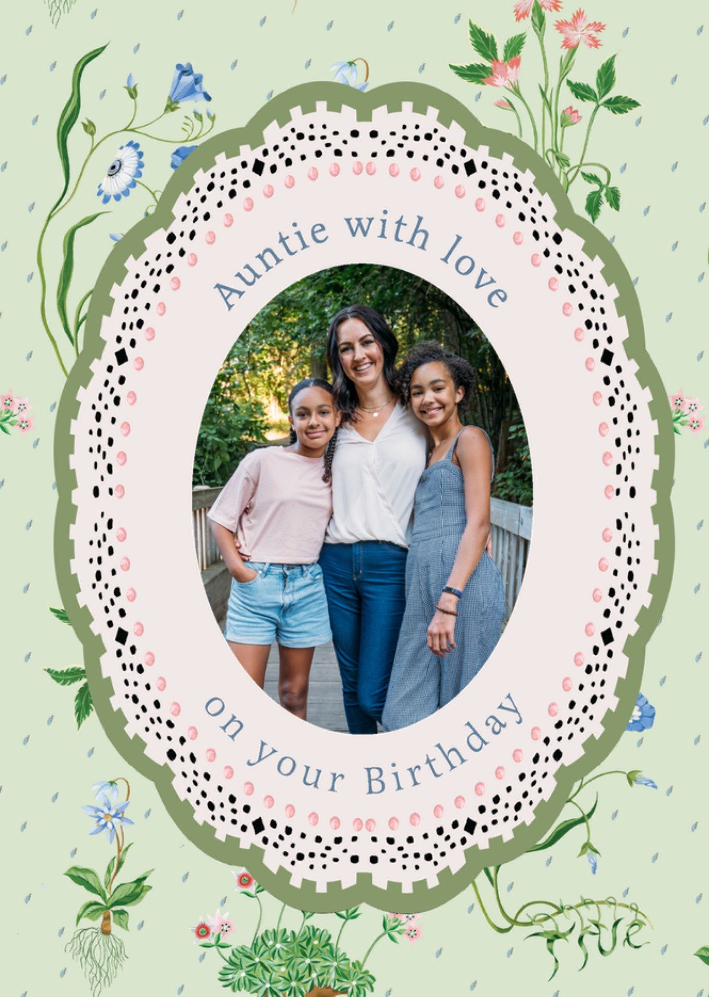 Cath Kidston Auntie With Love Photo Upload Birthday Card