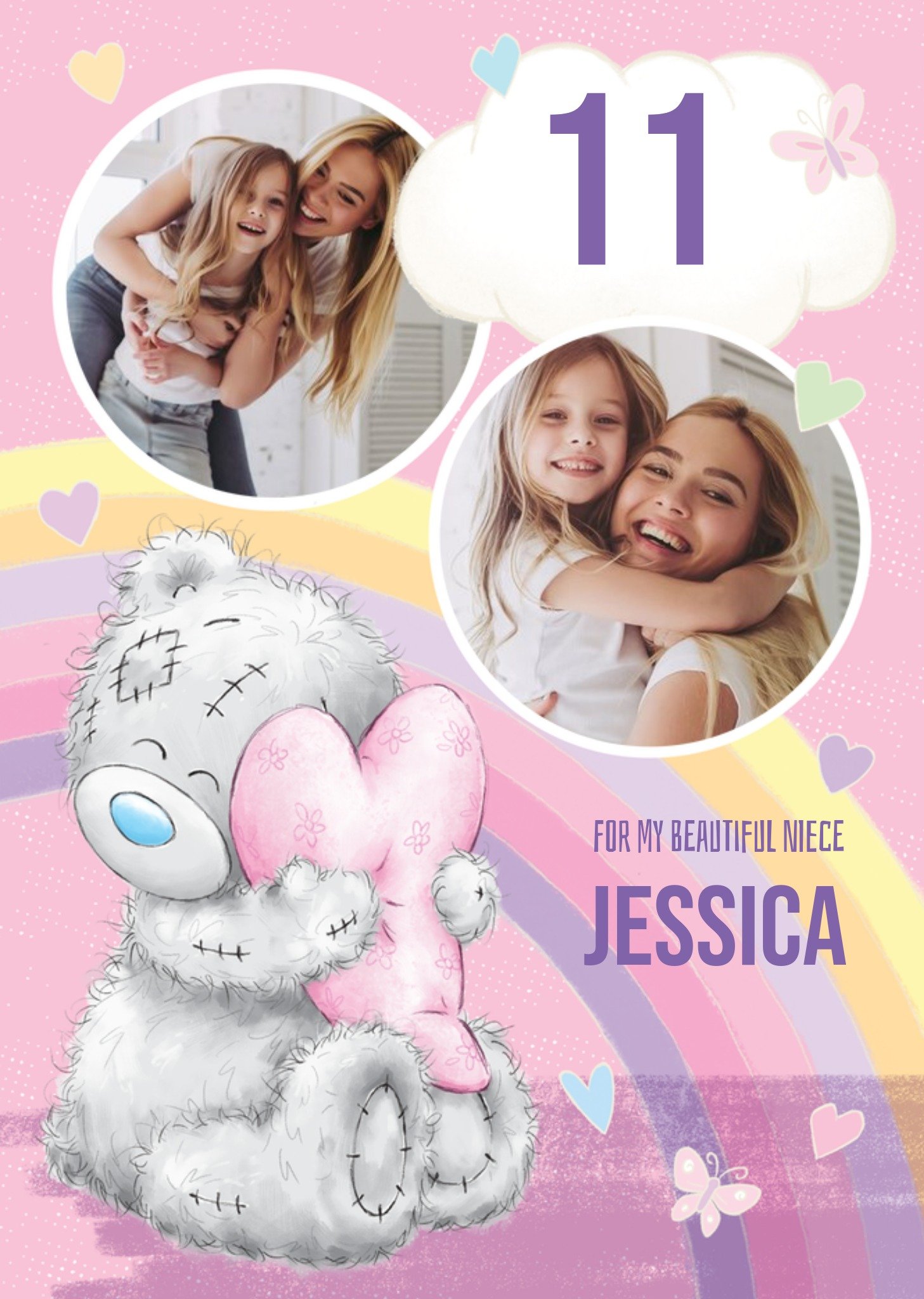 Me To You Cute Tatty Teddy Birthday Card - Niece - Photo Upload