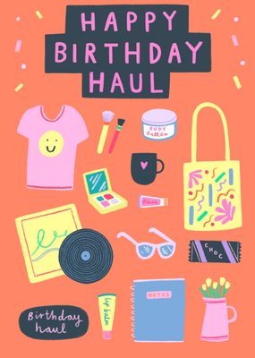 Happy Birthday Haul Illustrated Birthday Card