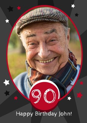 90th Birthday Photo Upload Card