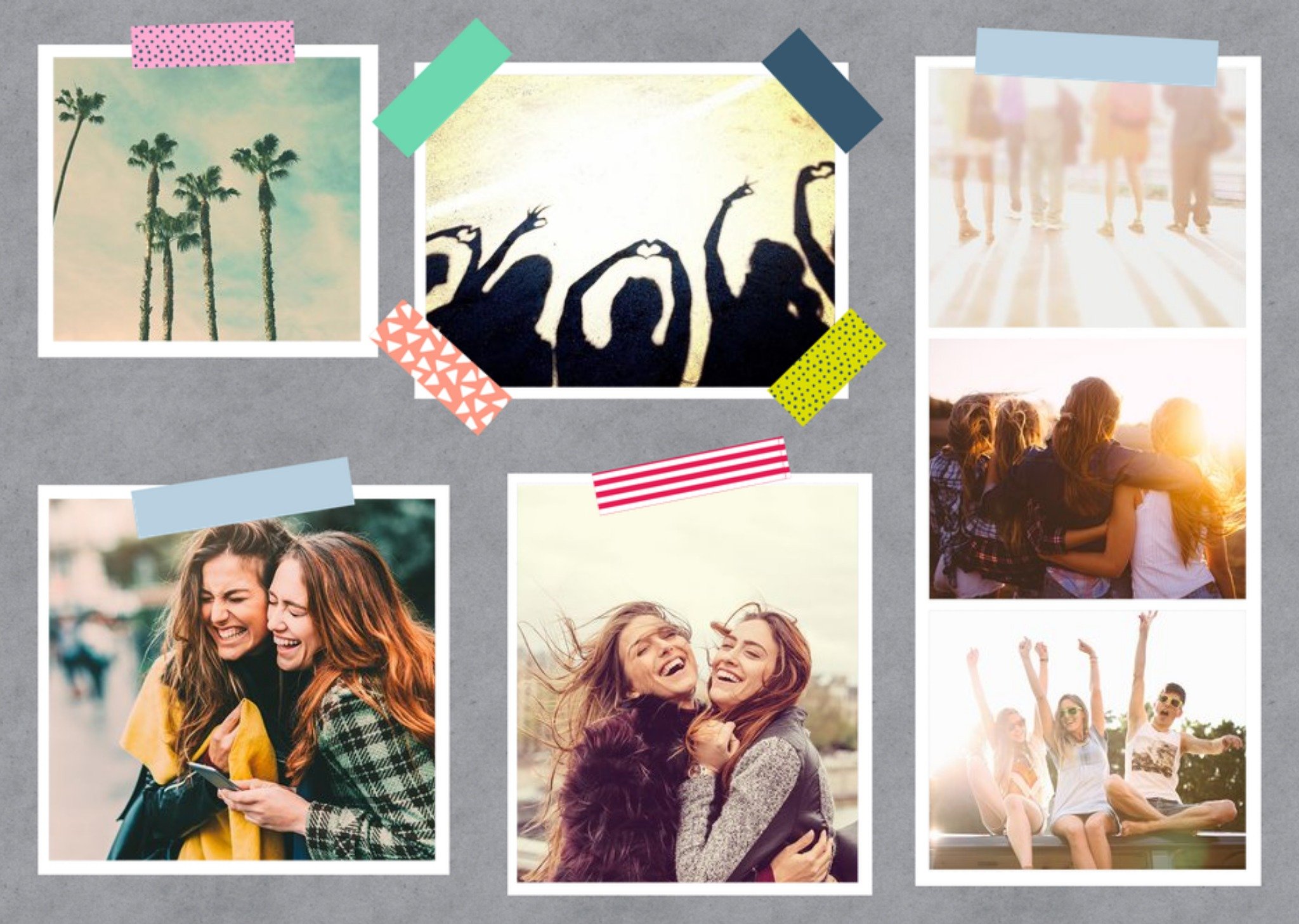 Moonpig Instant Photo Style Multi-Photo Horizontal Card