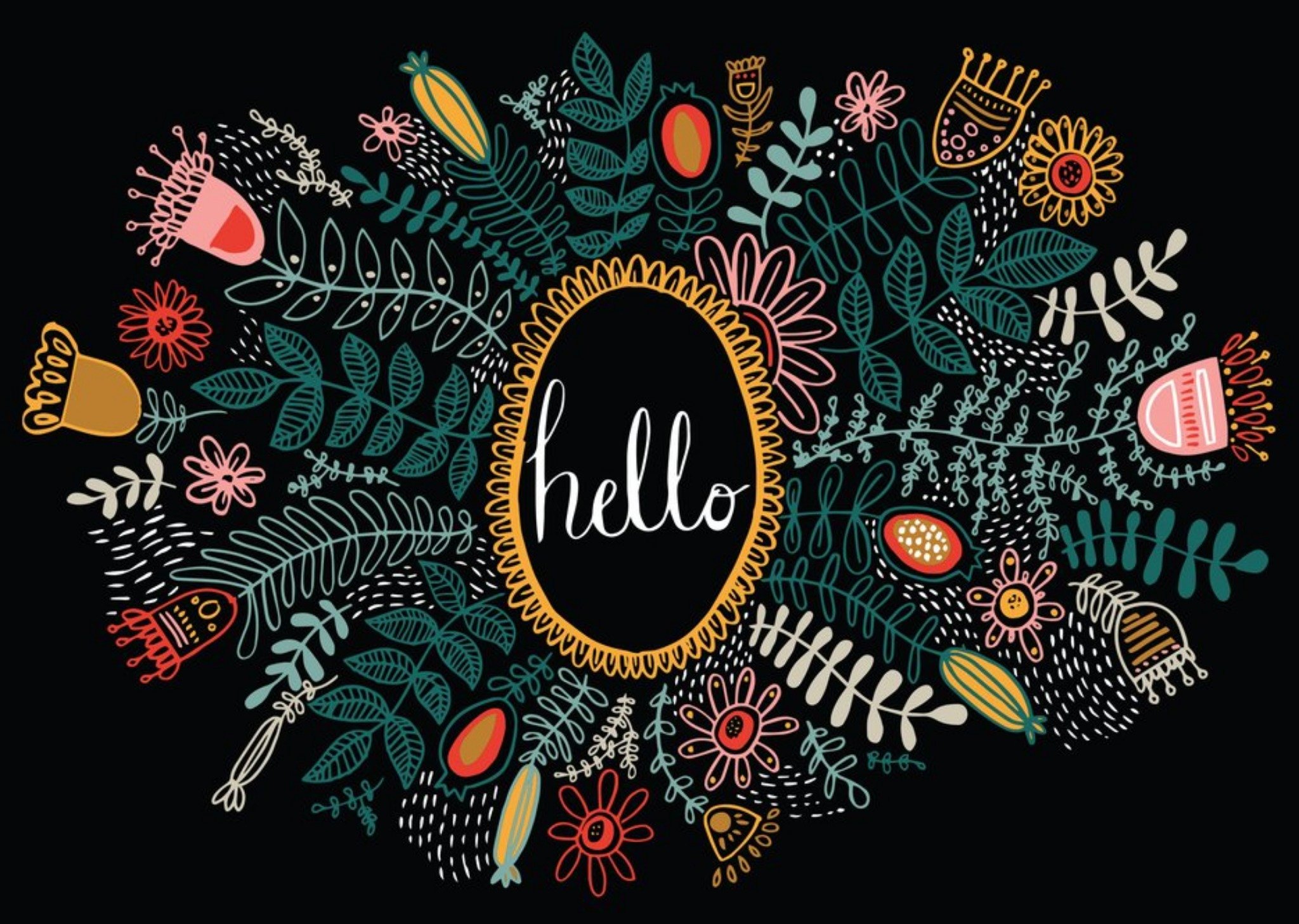 Moonpig Gorgeous Flowers Hello Card