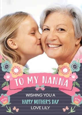 Happy Mother's Day to my Nanna Banner Photo Card