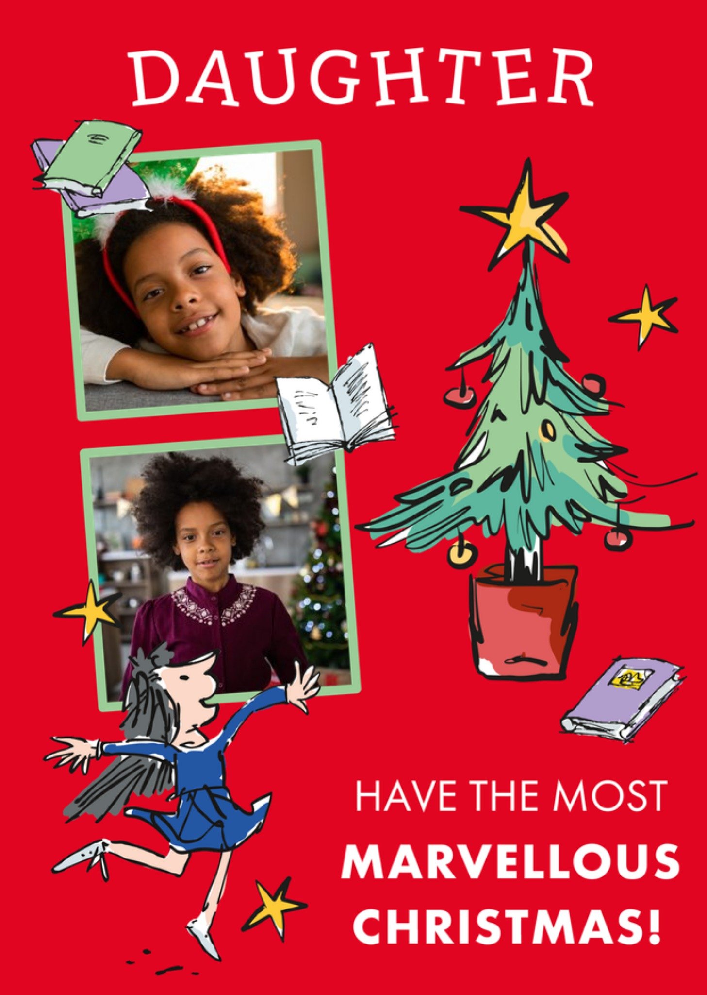 Moonpig Roald Dahl Daughter Most Marvellous Christmas Photo Upload Card