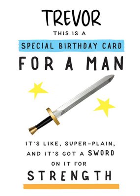 This is a Special Birthday Card For a Man