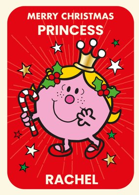 Mr Men Merry Christmas Princess Personalised Card