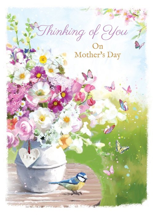 Bunches Of Spring Flowers Thinking Of You Mothers Day Card