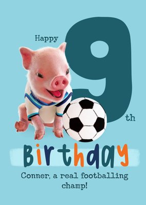 Football Moonpig Fun 9th Birthday Card