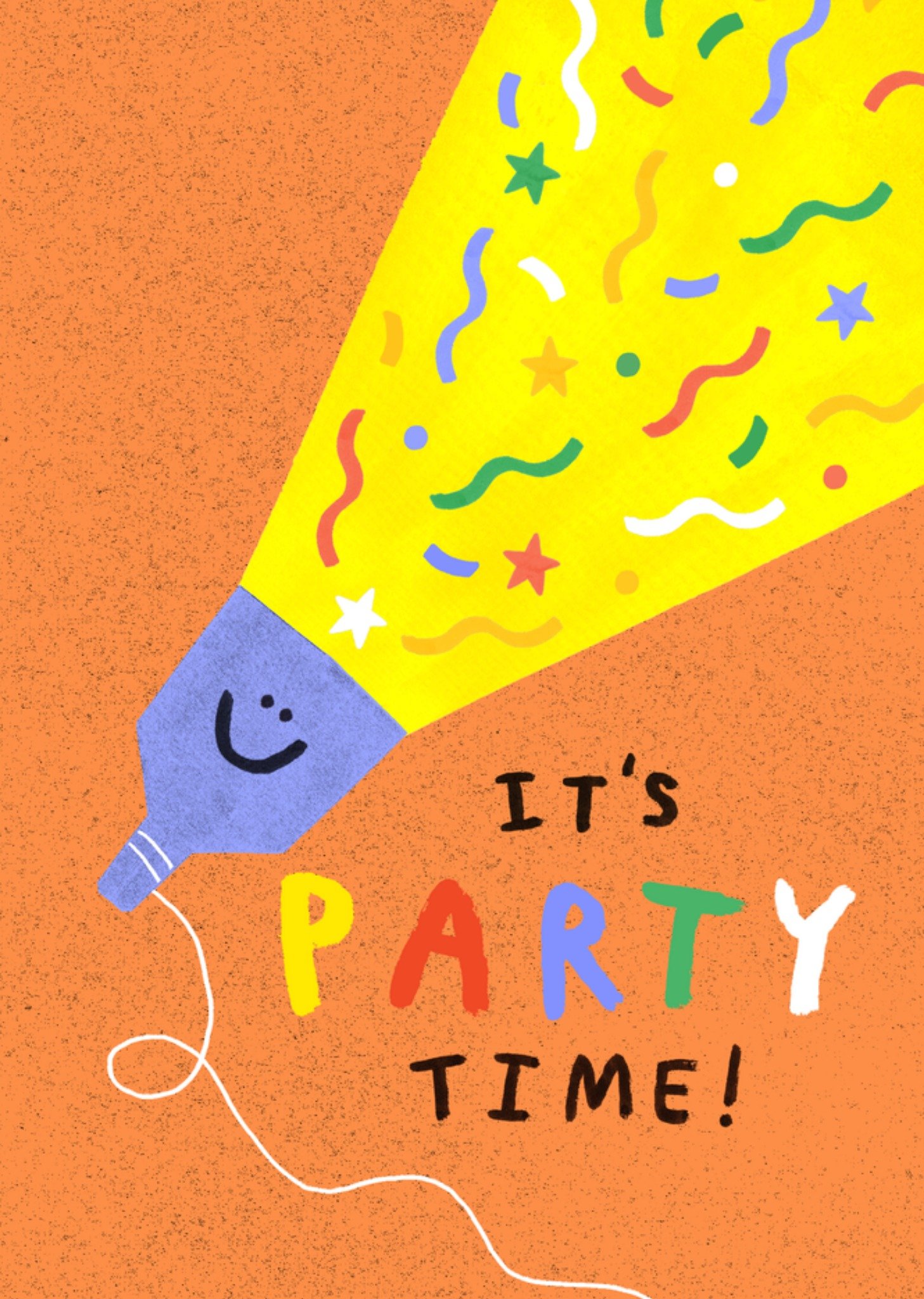 Moonpig It's Party Time Illustrated Birthday Card
