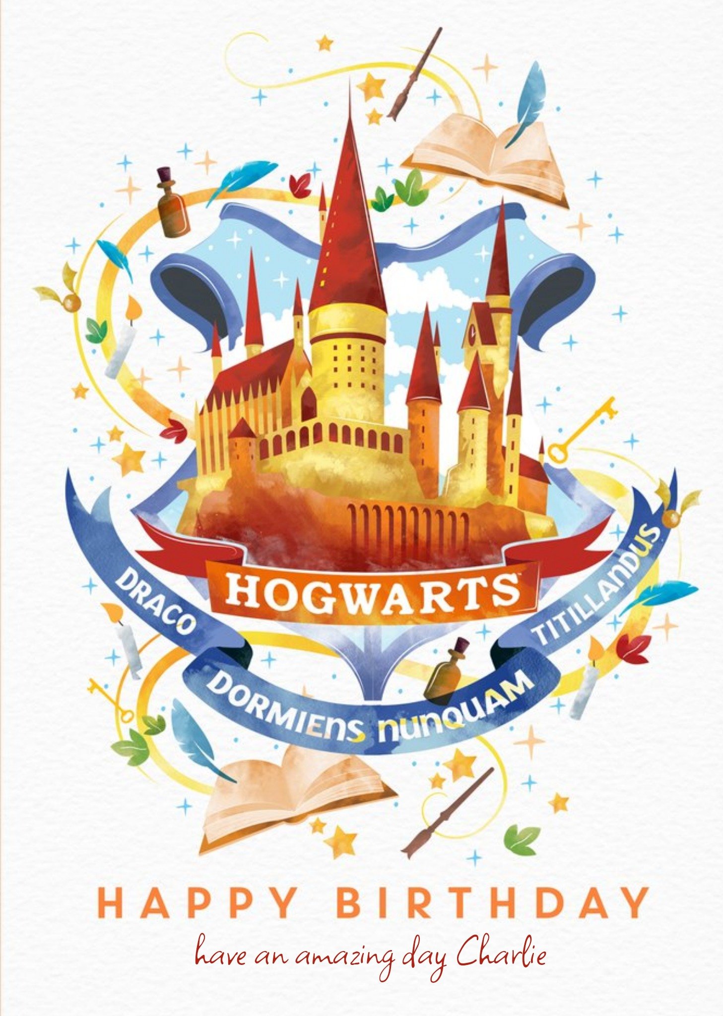 Harry Potter Hogwarts Birthday Card