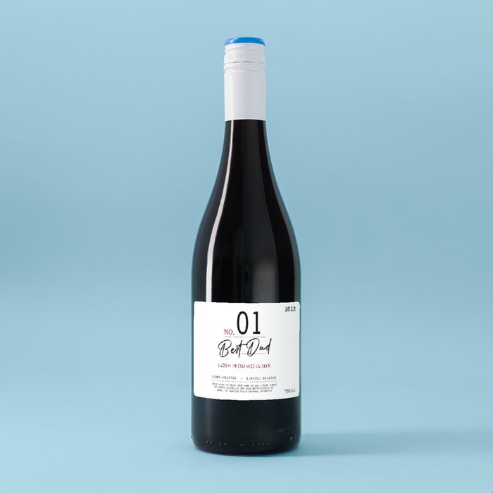 Personalised NO.1 Best Dad Red Wine 75cl