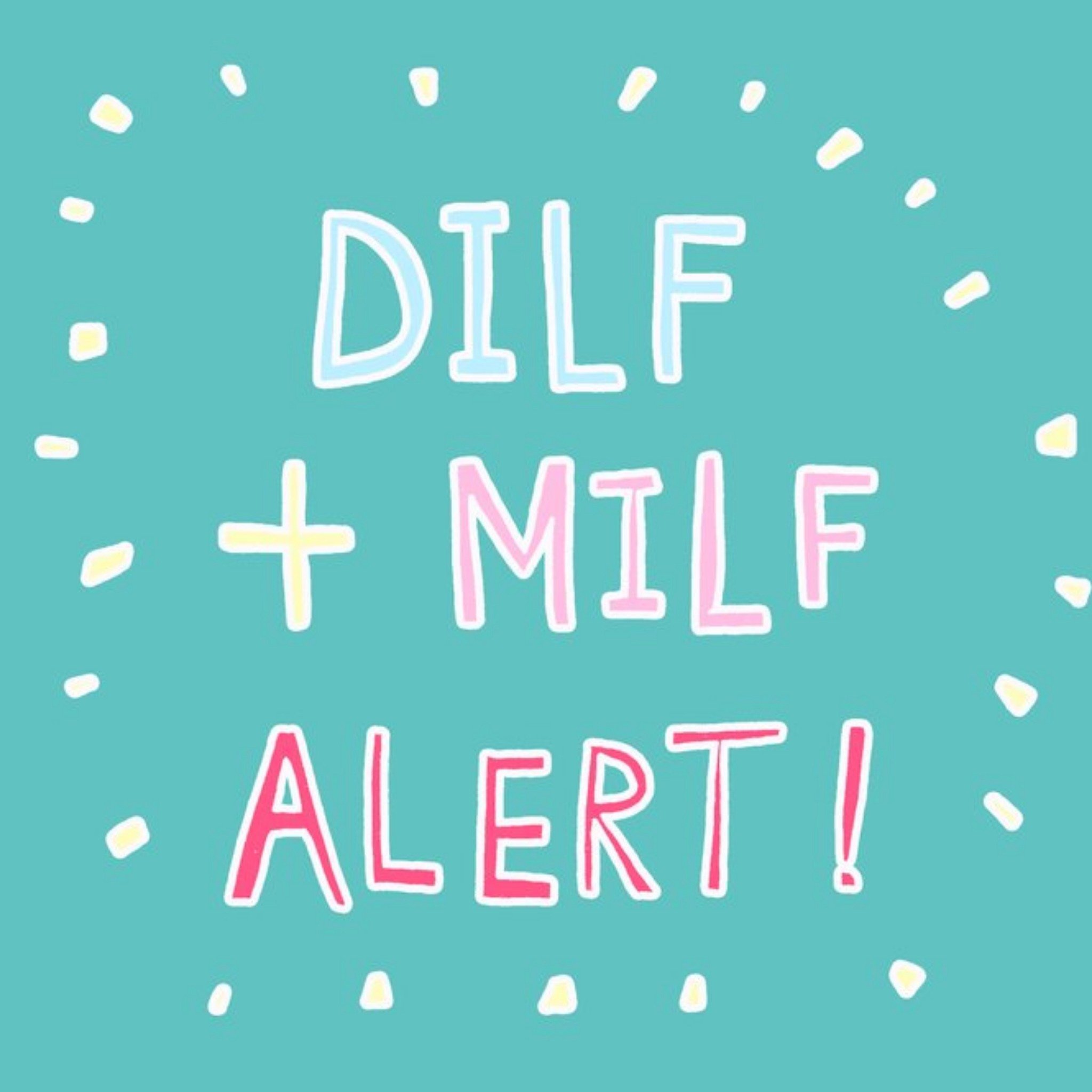 Moonpig Dilf And Milf Alert Funny Personalised New Baby Card